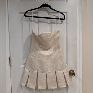 NWT Cream Strapless Dress